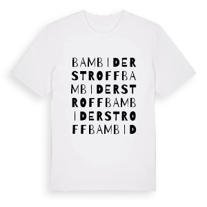 Bambiderstroff ordlek t-shirt – ekologisk bomull t-shirt från Pinshirt