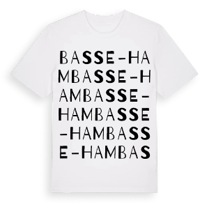 Basse-Ham ordlek t-shirt – ekologisk bomull t-shirt från Pinshirt