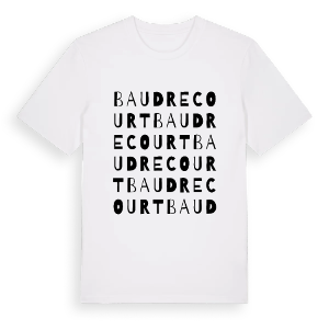 Baudrecourt ordlek t-shirt – ekologisk bomull t-shirt från Pinshirt
