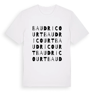 Baudricourt ordlek t-shirt – ekologisk bomull t-shirt från Pinshirt