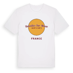 Bazoilles-sur-Meuse cirkel t-shirt – ekologisk bomull t-shirt från Pinshirt