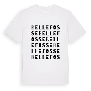 Bellefosse ordlek t-shirt – ekologisk bomull t-shirt från Pinshirt