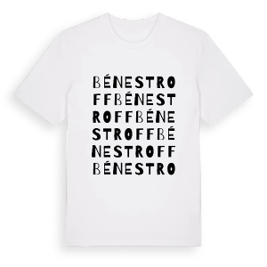 Bénestroff ordlek t-shirt – ekologisk bomull t-shirt från Pinshirt