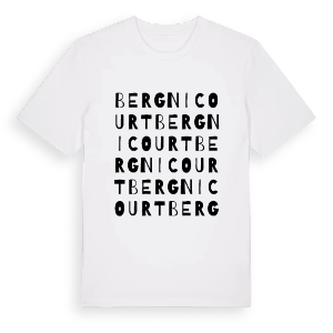 Bergnicourt ordlek t-shirt – ekologisk bomull t-shirt från Pinshirt