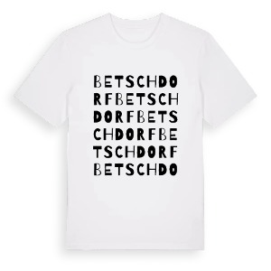 Betschdorf ordlek t-shirt – ekologisk bomull t-shirt från Pinshirt
