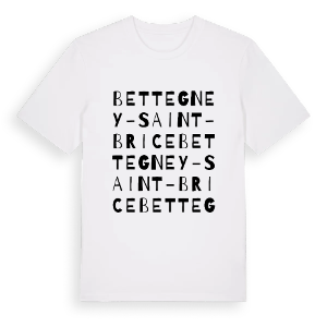 Bettegney-Saint-Brice ordlek t-shirt – ekologisk bomull t-shirt från Pinshirt