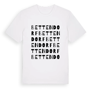 Bettendorf ordlek t-shirt – ekologisk bomull t-shirt från Pinshirt