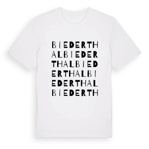Biederthal ordlek t-shirt – ekologisk bomull t-shirt från Pinshirt