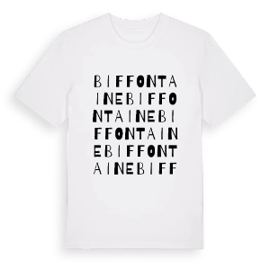 Biffontaine ordlek t-shirt – ekologisk bomull t-shirt från Pinshirt