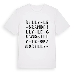 Billy-le-Grand ordlek t-shirt – ekologisk bomull t-shirt från Pinshirt