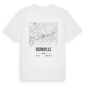 Bionville karta t-shirt – ekologisk bomull t-shirt från Pinshirt