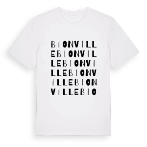 Bionville ordlek t-shirt – ekologisk bomull t-shirt från Pinshirt