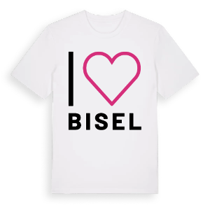 Jag älskar Bisel t-shirt stort tryck – ekologisk bomull t-shirt från Pinshirt