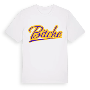 Bitche baseball t-shirt – ekologisk bomull t-shirt från Pinshirt