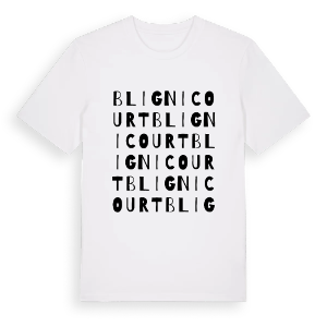 Blignicourt ordlek t-shirt – ekologisk bomull t-shirt från Pinshirt