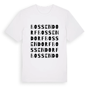 Bossendorf ordlek t-shirt – ekologisk bomull t-shirt från Pinshirt