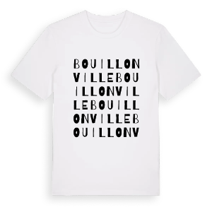 Bouillonville ordlek t-shirt – ekologisk bomull t-shirt från Pinshirt