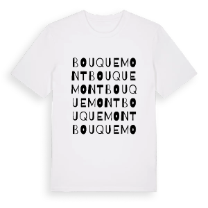 Bouquemont ordlek t-shirt – ekologisk bomull t-shirt från Pinshirt