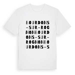 Bourdons-sur-Rognon ordlek t-shirt – ekologisk bomull t-shirt från Pinshirt