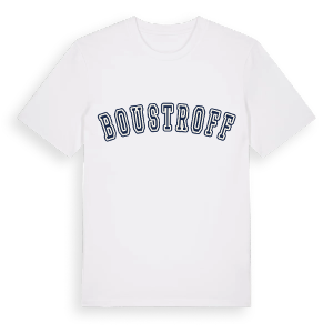 Boustroff college t-shirt – ekologisk bomull t-shirt från Pinshirt