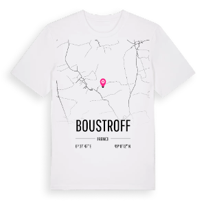 Boustroff karta t-shirt – ekologisk bomull t-shirt från Pinshirt