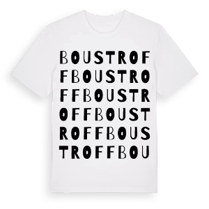 Boustroff ordlek t-shirt – ekologisk bomull t-shirt från Pinshirt