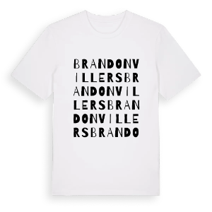 Brandonvillers ordlek t-shirt – ekologisk bomull t-shirt från Pinshirt