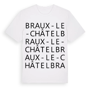 Braux-le-Châtel ordlek t-shirt – ekologisk bomull t-shirt från Pinshirt