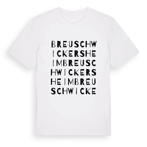 Breuschwickersheim ordlek t-shirt – ekologisk bomull t-shirt från Pinshirt