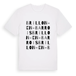 Brillon-en-Barrois ordlek t-shirt – ekologisk bomull t-shirt från Pinshirt