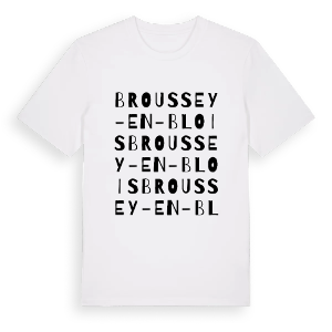 Broussey-en-Blois ordlek t-shirt – ekologisk bomull t-shirt från Pinshirt