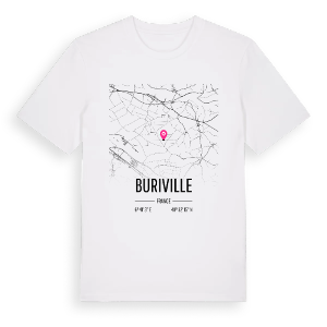 Buriville karta t-shirt – ekologisk bomull t-shirt från Pinshirt