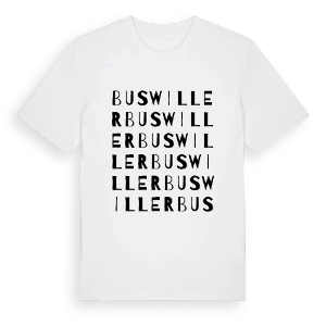 Buswiller ordlek t-shirt – ekologisk bomull t-shirt från Pinshirt