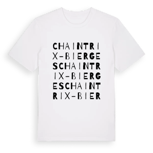 Chaintrix-Bierges ordlek t-shirt – ekologisk bomull t-shirt från Pinshirt