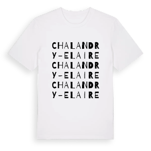 Chalandry-Elaire ordlek t-shirt – ekologisk bomull t-shirt från Pinshirt