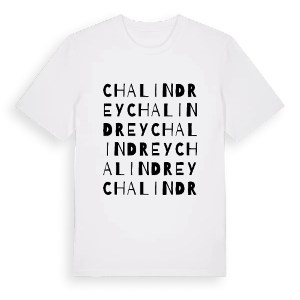 Chalindrey ordlek t-shirt – ekologisk bomull t-shirt från Pinshirt