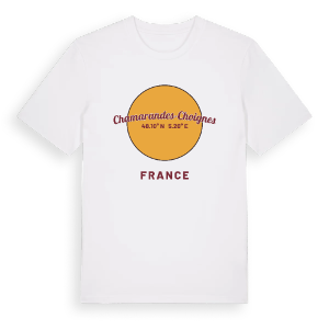 Chamarandes-Choignes cirkel t-shirt – ekologisk bomull t-shirt från Pinshirt