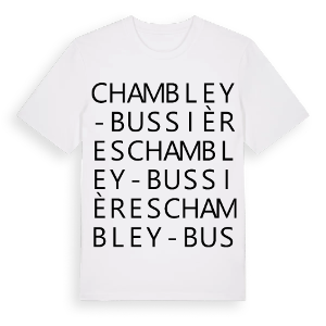 Chambley-Bussières ordlek t-shirt – ekologisk bomull t-shirt från Pinshirt