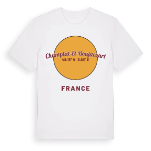 Champlat-et-Boujacourt cirkel t-shirt – ekologisk bomull t-shirt från Pinshirt