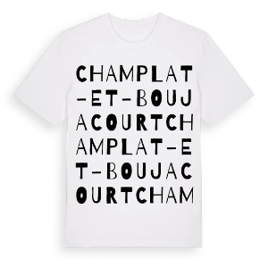 Champlat-et-Boujacourt ordlek t-shirt – ekologisk bomull t-shirt från Pinshirt