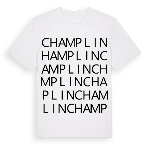 Champlin ordlek t-shirt – ekologisk bomull t-shirt från Pinshirt