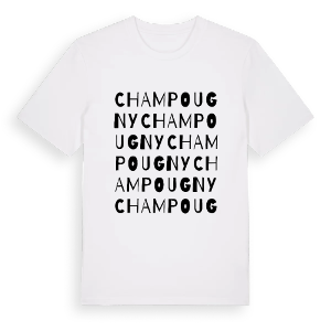 Champougny ordlek t-shirt – ekologisk bomull t-shirt från Pinshirt