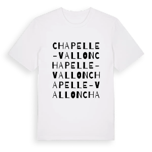 Chapelle-Vallon ordlek t-shirt – ekologisk bomull t-shirt från Pinshirt