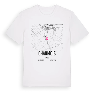 Charmois karta t-shirt – ekologisk bomull t-shirt från Pinshirt