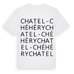 Chatel-Chéhéry ordlek t-shirt – ekologisk bomull t-shirt från Pinshirt