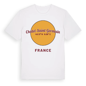 Châtel-Saint-Germain cirkel t-shirt – ekologisk bomull t-shirt från Pinshirt