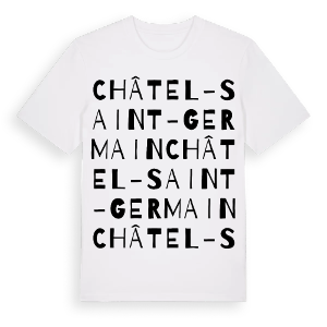 Châtel-Saint-Germain ordlek t-shirt – ekologisk bomull t-shirt från Pinshirt