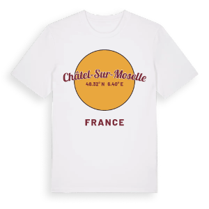 Châtel-sur-Moselle cirkel t-shirt – ekologisk bomull t-shirt från Pinshirt