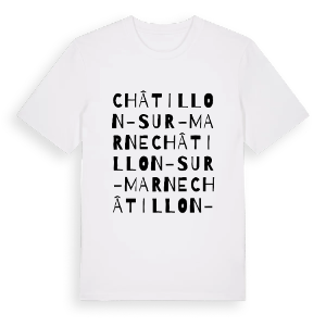 Châtillon-sur-Marne ordlek t-shirt – ekologisk bomull t-shirt från Pinshirt