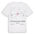Châtillon-sur-Saône karta t-shirt